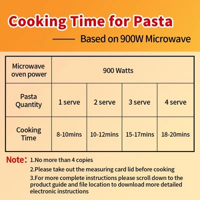 Itopfox Microwave Pasta Cooker With Strainer Lid, Water Level & Portion Measuring Device For Quick Meals, Ideal For Dorm, Office & Apartment Kitchens 8 Itopfox Microwave Pasta Cooker With Strainer Lid, Water Level & Portion Measuring Device For Quick Meals, Ideal For Dorm, Office & Apartment Kitchens - Image 6