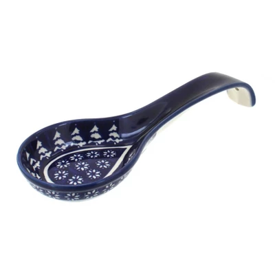 Blue Rose Polish Pottery 1178 Zaklady Large Spoon Rest 19 Blue Rose Polish Pottery 1178 Zaklady Large Spoon Rest - Image 17