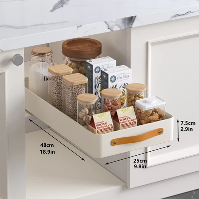 Pull Out Cabinet Organiser, Slide Out Under Sink Cabinet Organizer, Heavy Duty Sliding Shelf Slide Out Drawer 5 Pull Out Cabinet Organiser, Slide Out Under Sink Cabinet Organizer, Heavy Duty Sliding Shelf Slide Out Drawer - Image 3