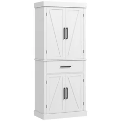 Yukimo Kitchen Tall Cabinet, 72" Freestanding Pantry Storage With Barn Doors, 5 Adjustable Shelves, White -Target KitchenAid GUEST 4f02d665 aa28 4a46 a9b4 f2a428316790