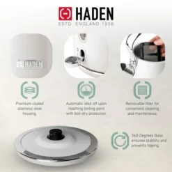 Haden Heritage 75012 1.7 Liter Stainless Steel Body Retro Electric Tea Kettle & Haden Heritage 75013 4 Slice Wide Slot Retro Toaster, Ivory White -Target KitchenAid GUEST 4f1f5c40 d92f 430b b32c 2edf27c17fa5