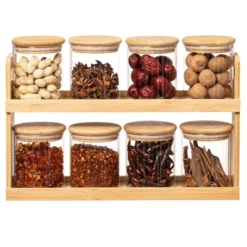 Basicwise Bamboo Spice Rack & Pantry Organizer Witj Glass Jars – Perfect For Countertop Storage In Kitchens To Keep Containers Neatly Displayed 30 Basicwise Bamboo Spice Rack & Pantry Organizer Witj Glass Jars – Perfect For Countertop Storage In Kitchens To Keep Containers Neatly Displayed -Target KitchenAid GUEST 4fa353d4 2880 4c15 aa55 d2f21b21b4bc