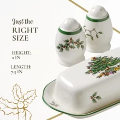 Spode Christmas Tree 3-Piece Hostess Set - Butter Dish With Lid, Salt Shaker, Pepper Shaker - Dishwasher Safe Collectible Gift Set -Target KitchenAid GUEST 4fc7d195 c184 469a bbd1 7abaa94c9af3