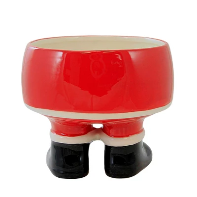 Ganz 6.0 Inch Santa Candy Bowl Christmas , Black Boots (1PC) 3 Ganz 6.0 Inch Santa Candy Bowl Christmas , Black Boots (1PC)