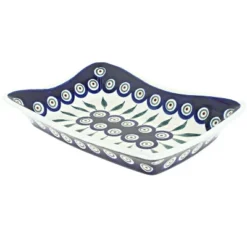 Blue Rose Polish Pottery 1934 Zaklady Medium Rectangular Tray -Target KitchenAid GUEST 50a730bf c09c 4d08 ae0e 71a76fbbf54e