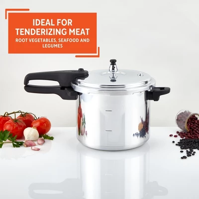 IMUSA 7qt Stovetop Natural Finish Basic Pressure Cooker - Silver: Aluminum, Locking Lid, Cool Touch Handle, Hand Wash 9 IMUSA 7qt Stovetop Natural Finish Basic Pressure Cooker - Silver: Aluminum, Locking Lid, Cool Touch Handle, Hand Wash - Image 7