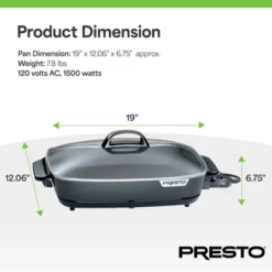 Presto 16" Slimline Electric Skillet, Nonstick Kitchen Appliance With Tempered Glass Lid 12 Presto 16" Slimline Electric Skillet, Nonstick Kitchen Appliance With Tempered Glass Lid -Target KitchenAid GUEST 51580e0a 5461 4250 af08 70ed23071710
