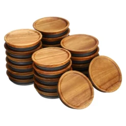 Unique Bargains Wooden Wide Mouth Mason Jar Lids With Airtight Silicone Seal 24 Pcs -Target KitchenAid GUEST 515c43ba 894b 4f0e 8c98 19b55dda3d64