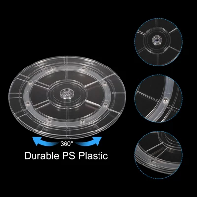 Unique Bargains High-Strength Plastic 360-Degree Durable Multi-use Rotating Swivel Stand With Steel Ball Bearings Clear 5 Unique Bargains High-Strength Plastic 360-Degree Durable Multi-use Rotating Swivel Stand With Steel Ball Bearings Clear - Image 3