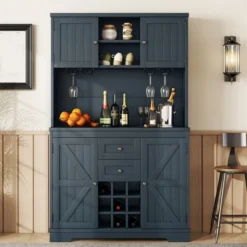 73.8" Tall Kitchen Pantry Storage Cabinet, Coffee Bar Wine Cabinet With Wine Glass Rack, Freestanding Kitchen Hutch Cabinet For Dining Room -Target KitchenAid GUEST 5214e362 f0d2 44c2 853f a3eb646dd87c
