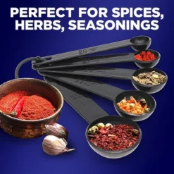 NutriChef 5-Piece Plastic Measuring Spoons Set - Heavy Duty Round Shaped Classic Kitchen Measuring Spoon For Dry Or Liquid Ingredients -Target KitchenAid GUEST 530dba70 dbb2 4846 bd95 0fae08ecc8b0