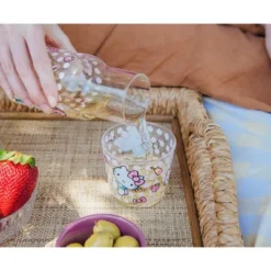 Silver Buffalo Sanrio Hello Kitty Pink Dots 18-Ounce Glass Pitcher And 8-Ounce Cup -Target KitchenAid GUEST 53188da6 a980 4693 80f9 550fc721c441