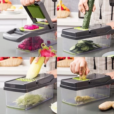 Vegetable Chopper Multifunctional 8 Blades Grater Slicer 5 Vegetable Chopper Multifunctional 8 Blades Grater Slicer - Image 3