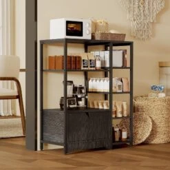 5-Tier Coffee Bar With Shelves, Bakers Rack W/Storage Cabinet, Bookshelves Storage Organizer, Display Standing Shelf Unit For Living Room -Target KitchenAid GUEST 538a072d acb6 4ec5 87b2 7018ba43b48e
