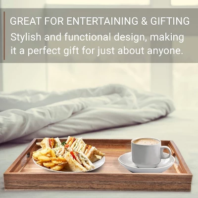 Attop Decorative Serving Trays Platter For Breakfast In Bed, Lunch, Dinner, Appetizers, Patio, Ottoman, Coffee Table, BBQ 9 Attop Decorative Serving Trays Platter For Breakfast In Bed, Lunch, Dinner, Appetizers, Patio, Ottoman, Coffee Table, BBQ - Image 7