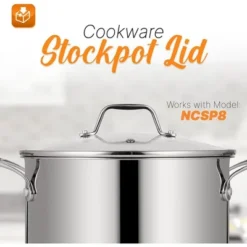 NutriChef Kitchen Cookware Stockpot Lid