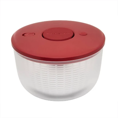 KitchenAid Salad Spinner: Large 7.43 Qt Red Plastic Lettuce Spinner, Hand Wash, 2-Piece Set 11 KitchenAid Salad Spinner: Large 7.43 Qt Red Plastic Lettuce Spinner, Hand Wash, 2-Piece Set - Image 9