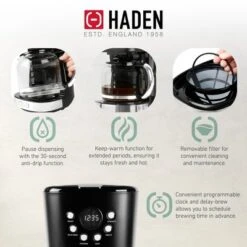 Haden Heritage Coffee Machine, 12 Cup Drip Coffee Maker Bundled With Heritage 1.7 Liter Stainless Steel Electric Kettle, Black & Chrome 10 Haden Heritage Coffee Machine, 12 Cup Drip Coffee Maker Bundled With Heritage 1.7 Liter Stainless Steel Electric Kettle, Black & Chrome -Target KitchenAid GUEST 545b9e5b 892d 4e19 9c09 b30972c08691