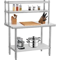 Acekool Stainless Steel Work Table With Overshelves, 30" X 24" Prep Table With Adjustable 30" X 12" Shelf, Commercial Kitchen Utility Table -Target KitchenAid GUEST 54830f51 3ea1 4668 894e a362a80c3dfd