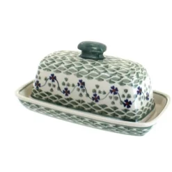 Blue Rose Polish Pottery M074 Manufaktura Butter DIsh -Target KitchenAid GUEST 54abfc2d 0e59 4b22 8d62 e0cde63231ca