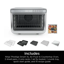 Ninja Prestige Smart XL Air Fryer And Countertop Oven DT501: Stainless Steel Toaster Oven, 1800W, Includes Air Fry Basket 15 Ninja Prestige Smart XL Air Fryer And Countertop Oven DT501: Stainless Steel Toaster Oven, 1800W, Includes Air Fry Basket -Target KitchenAid GUEST 54c2e7cd 615b 4868 9eab 0eeebfc497d3