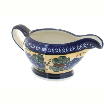 Blue Rose Polish Pottery 1258 Zaklady Gravy Boat 7 Blue Rose Polish Pottery 1258 Zaklady Gravy Boat - Image 5