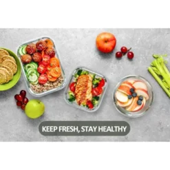 Itopfox 24-Piece Glass Food Storage Containers With Snap Locking Lids, Airtight Meal Prep Containers For Microwave, Oven, Freezer & Dishwasher -Target KitchenAid GUEST 54f307e5 1f0d 4baa 81d5 72dc2e125009