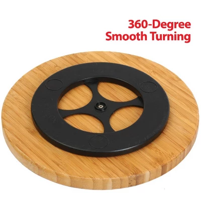 YBM HOME Bamboo Lazy Susan Single Turntable 3 YBM HOME Bamboo Lazy Susan Single Turntable