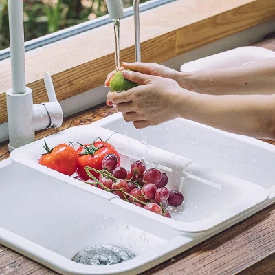 Collapsible Sink Colanders And Strainers Basket Over The Sink Colander Collapsible Colander Extendable Plastic Fruit 6 Collapsible Sink Colanders And Strainers Basket Over The Sink Colander Collapsible Colander Extendable Plastic Fruit - Image 4