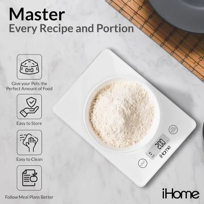 IHome 11lb Glass Kitchen Food Scale 6 IHome 11lb Glass Kitchen Food Scale - Image 4