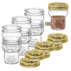 Bormioli Rocco Quattro Stagioni Glass Jars - 9.25 Oz Stackable Storage Jars With Wide Mouth & Aluminum Lids - Glass Containers - Made In Italy -Target KitchenAid GUEST 561fa7df 216f 48bf 97c7 8f72c0430262
