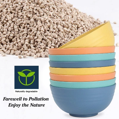 Itopfox 8-Piece Wheat Straw Cereal Bowls Set, Unbreakable & Lightweight, Microwave & Dishwasher Safe, Ideal For Soup, Salad, Oatmeal, And More 6 Itopfox 8-Piece Wheat Straw Cereal Bowls Set, Unbreakable & Lightweight, Microwave & Dishwasher Safe, Ideal For Soup, Salad, Oatmeal, And More - Image 4