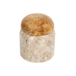 Storied Home Modern Marble Canister With Wood Lid -Target KitchenAid GUEST 563c6493 679f 41f9 93e4 02a63085fee0