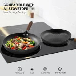 LAMFO Professional Cooking Utensils Set , 2 Pieces 8&12Inch Cookware Set Cast Iron Skillets, PFAS-Free, Nonstick Pizza Pans, Oven&Dishwasher Safe -Target KitchenAid GUEST 56406ab1 9d20 4b39 9804 10b4b3698744 2