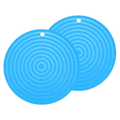 Unique Bargains Round Heat Resistant Silicone Trivet Mat With Hang Hole 2 Pcs 8 Unique Bargains Round Heat Resistant Silicone Trivet Mat With Hang Hole 2 Pcs - Image 6