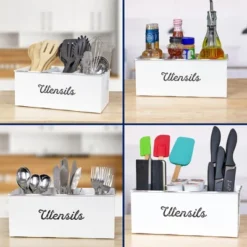 AuldHome Design Large Enamelware Utensil Holder, White Farmhouse Cooking Caddy Or Spoons/Forks/Knives Storage For Countertop And Table 16 AuldHome Design Large Enamelware Utensil Holder, White Farmhouse Cooking Caddy Or Spoons/Forks/Knives Storage For Countertop And Table -Target KitchenAid GUEST 56bd623e 1405 43bc a3ae 6240016f45df