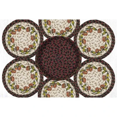Earth Rugs Holiday Floral Round Jute Trivets In Basket – Set Of 6" Heat-Resistant Decorative Trivets With Festive Seasonal Prints 3 Earth Rugs Holiday Floral Round Jute Trivets In Basket – Set Of 6" Heat-Resistant Decorative Trivets With Festive Seasonal Prints