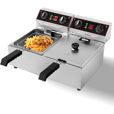 Electric Deep Fryer, Removable Frying Basket Adjustable Temperature 9 Electric Deep Fryer, Removable Frying Basket Adjustable Temperature - Image 7