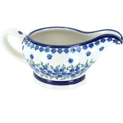 Blue Rose Polish Pottery 1258 Zaklady Gravy Boat 8 Blue Rose Polish Pottery 1258 Zaklady Gravy Boat - Image 6