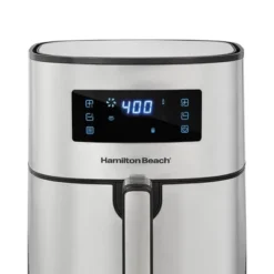 Hamilton Beach 5L Digital Air Fryer - Silver: Stainless Steel, 1700W, Digital Control, 1-Year Warranty, Hand Wash