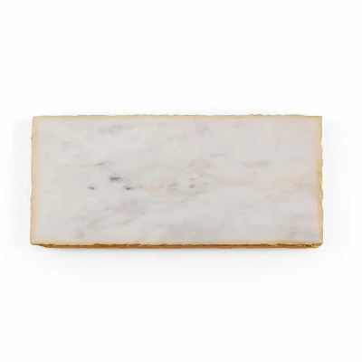 Inox Artisans Chateau Marble Gold Foil Serving Board 4 Inox Artisans Chateau Marble Gold Foil Serving Board - Image 2