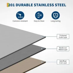 Acekool 24x48 Inch Stainless Steel Prep Table With Backsplash, Adjustable Open Shelf, Easy Clean Surface, Heavy Duty Kitchen Workstation -Target KitchenAid GUEST 5824aadf 7910 4653 a9b9 897785bea1a9