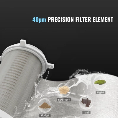 VEVOR Spin Down Filter, 40 Micron Whole House Sediment Filter For Well Water, 3/4" FNPT + 1" MNPT, 4 T/H High Flow Rate, Brass&Transparent 4 VEVOR Spin Down Filter, 40 Micron Whole House Sediment Filter For Well Water, 3/4" FNPT + 1" MNPT, 4 T/H High Flow Rate, Brass&Transparent - Image 2