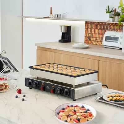 VEVOR Mini Dutch Pancake Maker, 50PCS 43mm Diameter Dorayaki Baker Machine, 1700W Commercial Electric Poffertjes Grill, Non-stick Stainless Steel 3 VEVOR Mini Dutch Pancake Maker, 50PCS 43mm Diameter Dorayaki Baker Machine, 1700W Commercial Electric Poffertjes Grill, Non-stick Stainless Steel