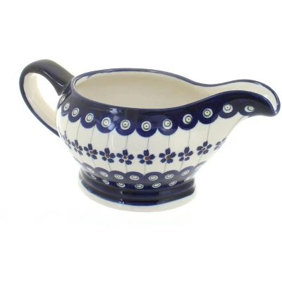 Blue Rose Polish Pottery 1258 Zaklady Gravy Boat 6 Blue Rose Polish Pottery 1258 Zaklady Gravy Boat - Image 4