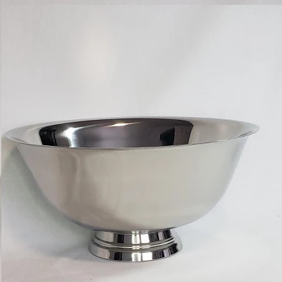 Stainless Steel Footed Serving Bowl 11.75" 4 Stainless Steel Footed Serving Bowl 11.75" - Image 2