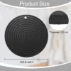 Unique Bargains Round Heat Resistant Silicone Trivet Mat With Hang Hole 2 Pcs