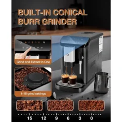 Acekool 20Bar Fully Automatic Espresso Machine, Built-in Grinder, Touch Control, Dual Boiler, Milk Frother & Auto-Cleaning System, 1.5L Tank, Black 14 Acekool 20Bar Fully Automatic Espresso Machine, Built-in Grinder, Touch Control, Dual Boiler, Milk Frother & Auto-Cleaning System, 1.5L Tank, Black -Target KitchenAid GUEST 5a7432a6 a8aa 4325 b626 bbd3ab7e5a56