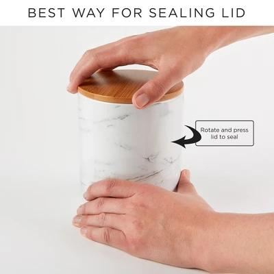 Design Imports Stone Matte Dimple Texture Ceramic Canister Set/2 9 Design Imports Stone Matte Dimple Texture Ceramic Canister Set/2 - Image 7