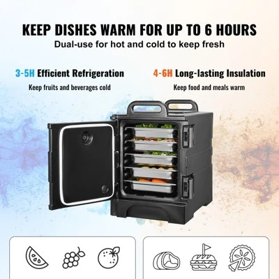 VEVOR Insulated Food Pan Carrier, 81 Qt Hot Box For Catering, Food Box Carrier With Double Buckles, Front Loading Food Warmer With Handles 4 VEVOR Insulated Food Pan Carrier, 81 Qt Hot Box For Catering, Food Box Carrier With Double Buckles, Front Loading Food Warmer With Handles - Image 2